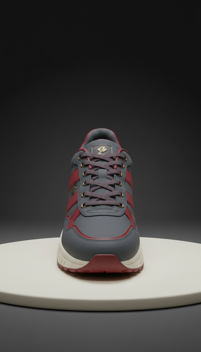 Crimson Accent Urban Runner Mesh